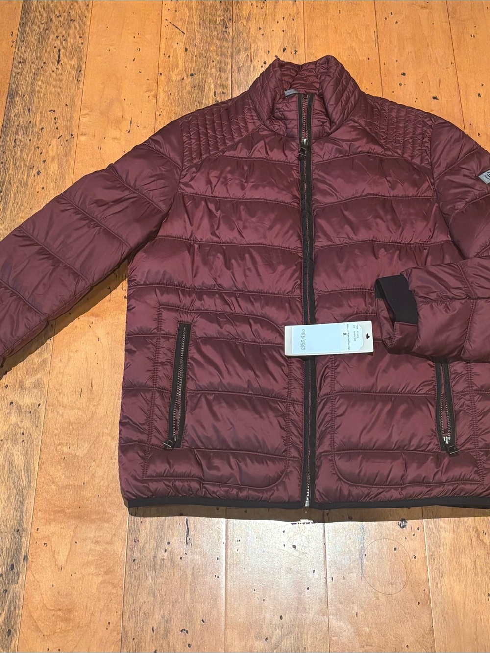 Bugatti Men's Quilted Puffer Jacket - Burgundy